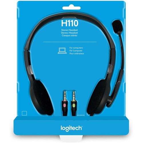 Logitech H110 Stereo Headset - Grey