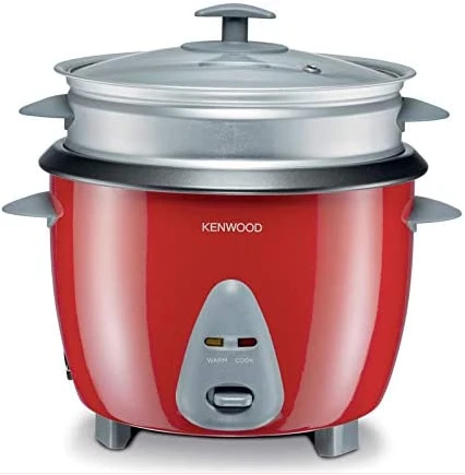 Kenwood Rice Cooker with Steamer, RED, 1.8 litre, RCM44