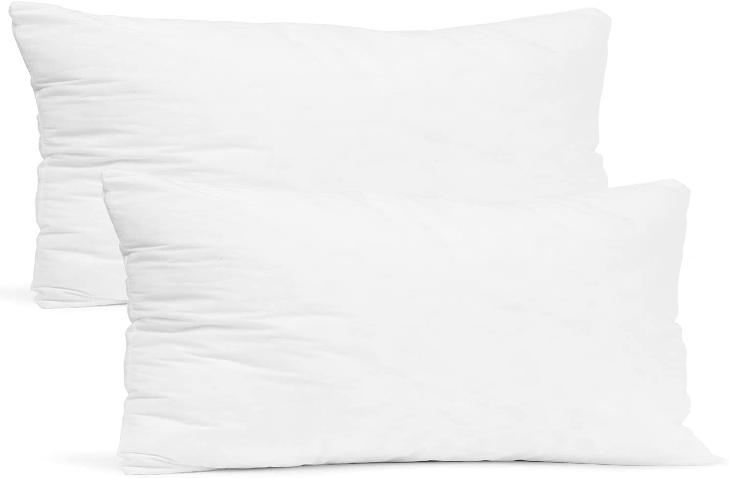 Set of 2 Rectangular Fibre Pillows - White