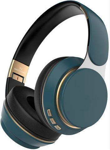 Bluetooth Wireless Headphones With A Strong Battery - Black, grey & blue