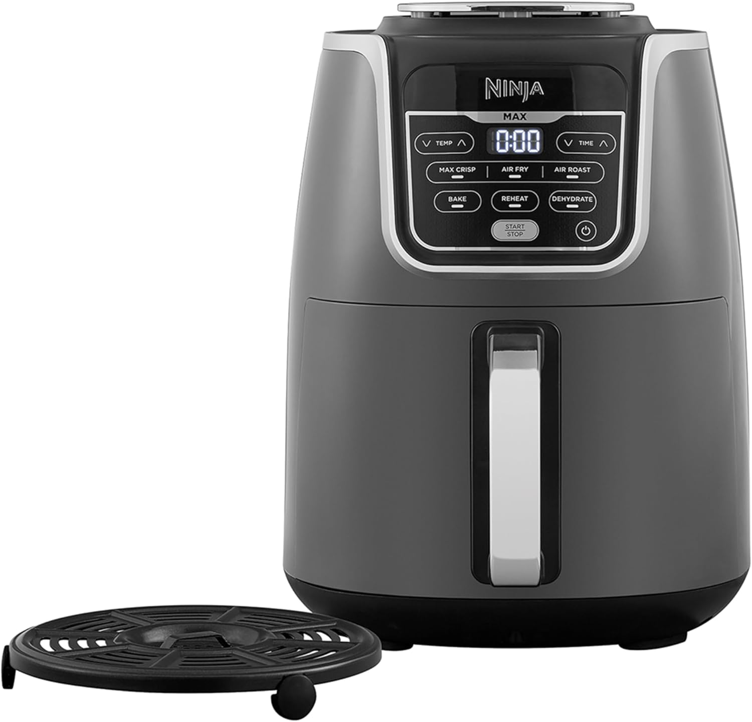 Ninja 5.2 Litres Air Fryer Max Xl, Max Crisp, Air Roast, Bake, Reheat, Dehydrate, 1750 Watts, Grey and Black, AF160ME, 2 Years Warranty