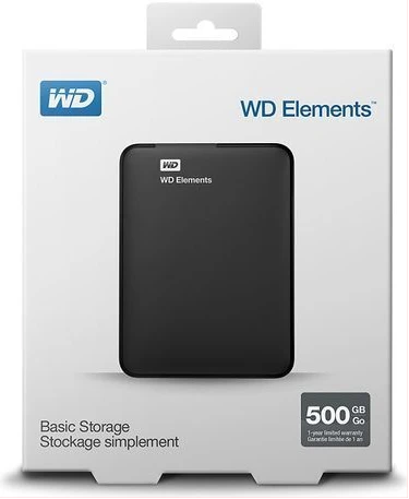 Western Digital External Hard Disk 3.0, 500GB - Black
