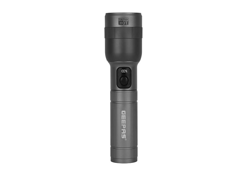 Geepas Digital Zoomable Led Rechargeable Flashlight GFL51081Z, 60W