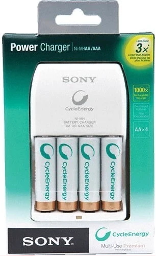Sony AA Rechargeable Batteries with Charger BCG34HL