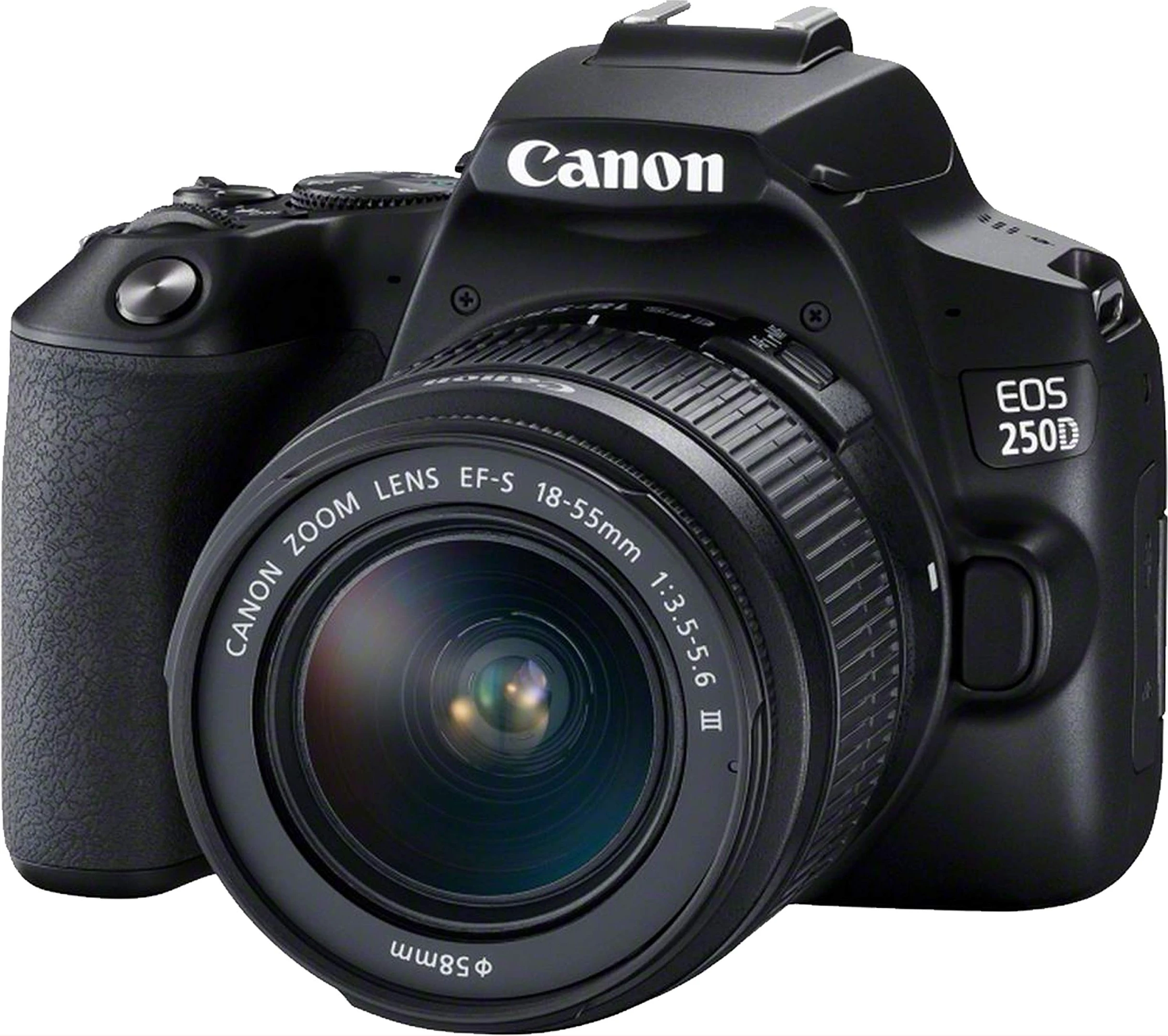 Canon EOS 250D/SL3 18-55 III Digital 4K 24.1MPS, Touchscreen Wifi Enabled Camera - Black