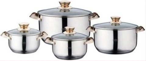 4 Pieces Of Stainless Steel Saucepans/Cookware, Silver