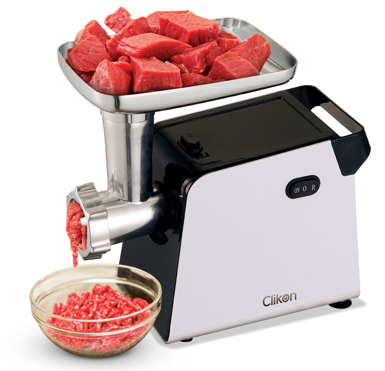 Clikon Electric Meat Grinder With Forward & Reverse Functions 100% Copper Motor 400 W CK2692 Black/Silver