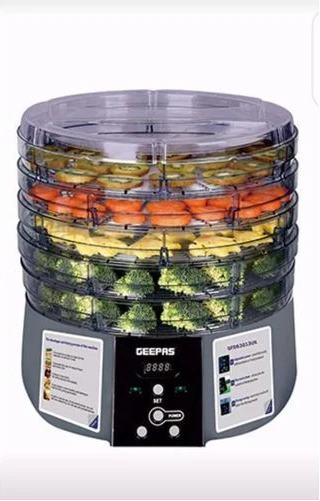 Digital Food Dehydrator With 5 Large Trays – Black, Silver