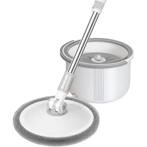 Disc Bucket Spinning Mop 360° Round Cleaning Mop Head Wash Floor Dry Mop Mirror Mop Window Cleaner Mop Stick for Floor Wet Mop Rotating Adjustable Cleaning Mop Household Suite Plastic To Rotate Self-s