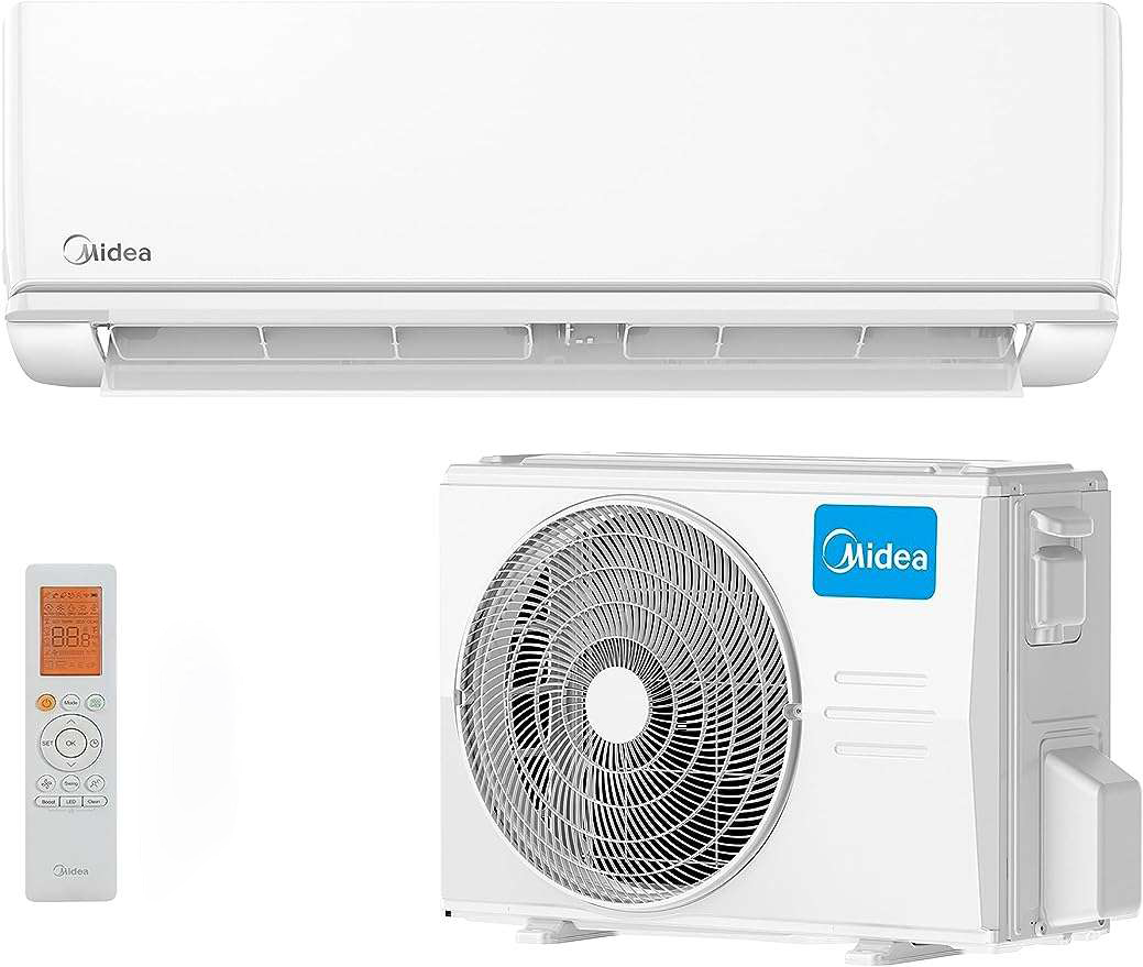 Midea 24000 BTU UniCool Wall Split Inverter Air Conditioner MSGP12C-24CRFN8 w/ Built-in AVS, WiFi Control, Air Purification, R410a,  - White
