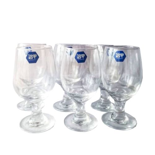 6 Pieces Set Of Clear Wine Glasses