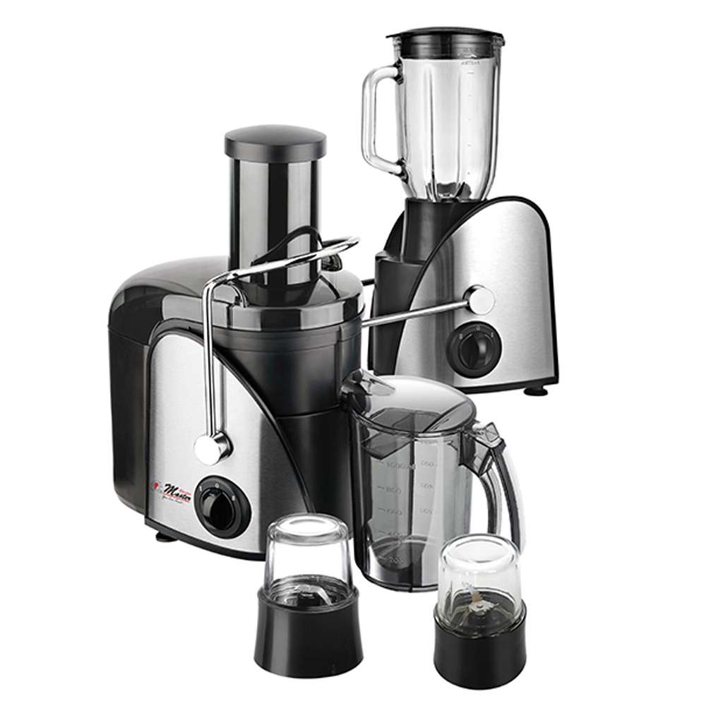 Electro Master EM-JEB-1188 4-In-1 Juice Extractor And Food Processor 1.5 liters - Black, Silver