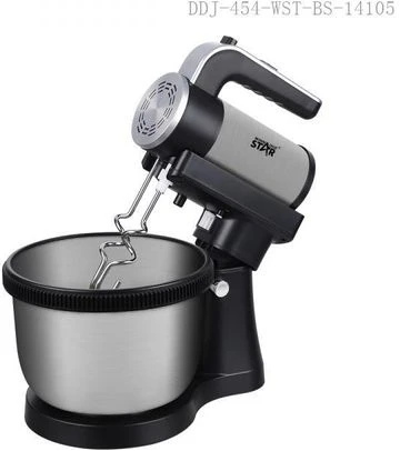 Sonifer 4.5L Knead Dough Stand Hand Mixer Egg Beater With Pure Copper Motor 1.2m Pure Copper Wire 5-Speed BS Plug - Silver