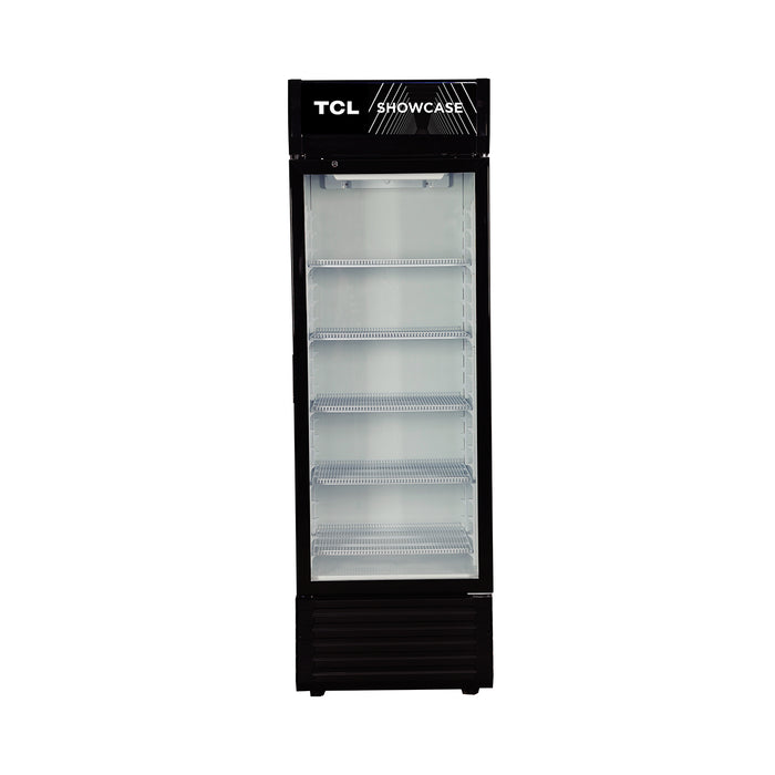 TCL 490L Chiller FLB490SCB, 14 ft Single Door Showcase Display Refrigerator - Black