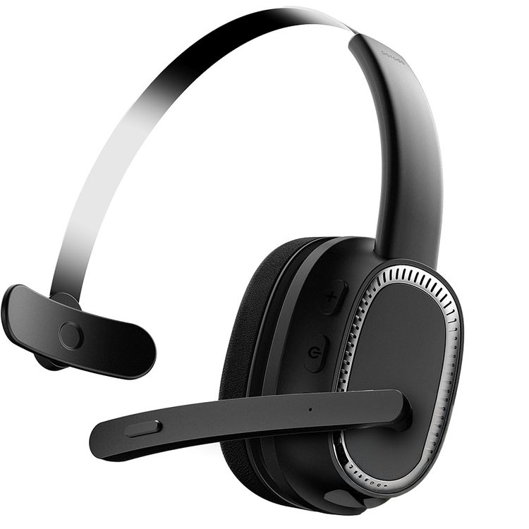 Porodo ENC Wireless Work Headphone with Noise Cancelling Microphone, Bluetooth V5.2, 15 Hours Working Time, 1 Hour Recharging Time, 200mAh Battery, Adjustable Headband - Black