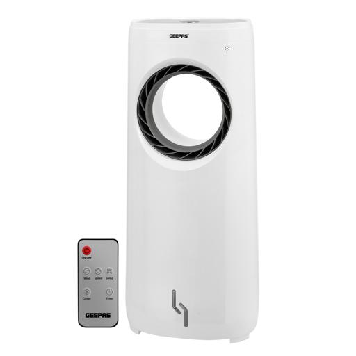 Geepas Blandless Digital Air Cooler GAC16016, Air Conditioner, Digital Display, Remote Control, 7.5 Hours, 3 Fan Modes, Space Saving Portable Floor Cooler For Bedroom, Living Room, Kitchen & Office - 