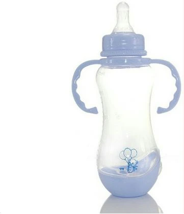 280ml Apple bear Milk Baby Feeding Bottle-Blue