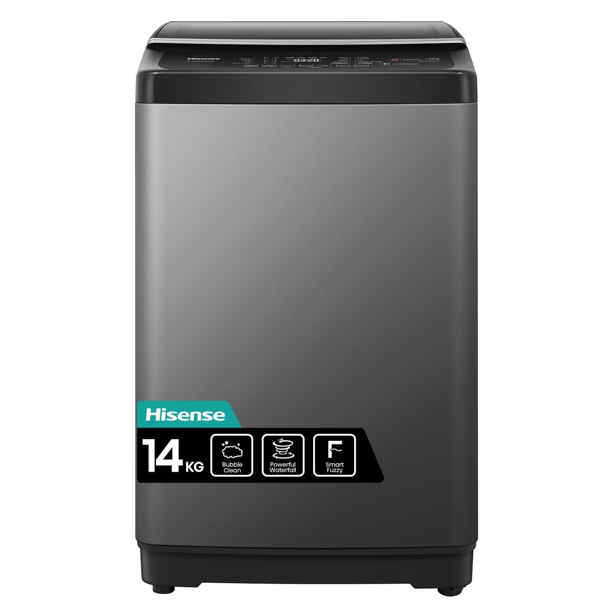 Hisense 14Kg Top Loader Washing Machine with LED Display WTJA1402T (Wash & Air Dry) - Titanium Grey (2YR WRTY)