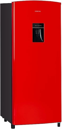 Hisense 230L (Net 177L) Single Door Fridge RR229D4RED; Water Dispenser, Defrost Refrigerator - Red (3YRs WRTY)
