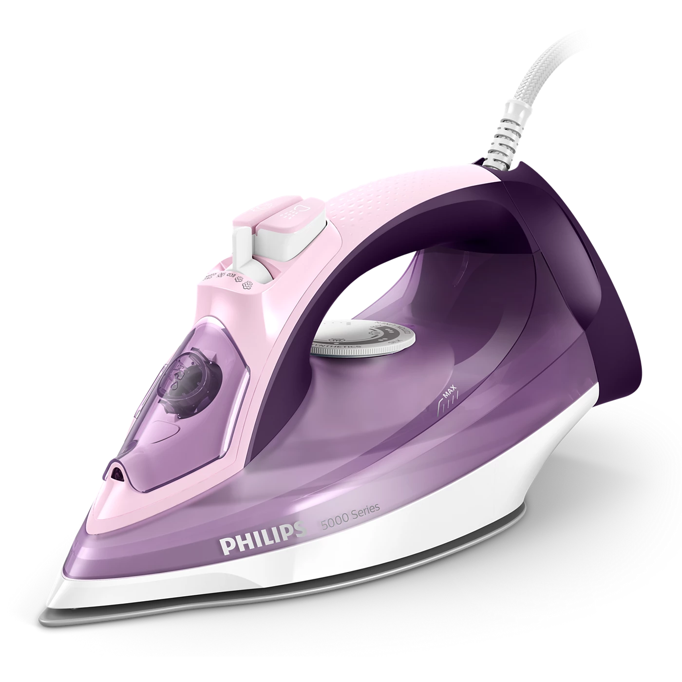 Philips Steam Iron 5000 Series, 2400 W Power, 40 g/min Continuous Steam, 180 g Steam Boost, SteamGlide Plus, DST5020/36