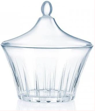 Luminarc Lance Glass Sugar Bowl Dish with lid - Colorless