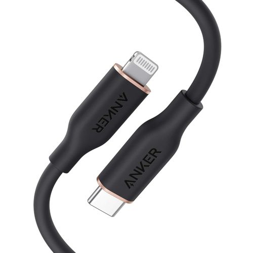 Anker Super Strong Surprisingly Soft PowerLine III Flow, USB C to Lightning Connector Cable for iPhone 13 13 Pro 12 11 X XS XR 8 Plus MFi Certified, 3ft, Supports Power Delivery, Silicone Cable Fast C