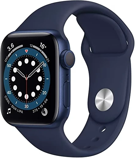 New Apple Watch Series 6 (GPS, 40mm) - Blue Aluminium Case with Deep Navy Sport Band