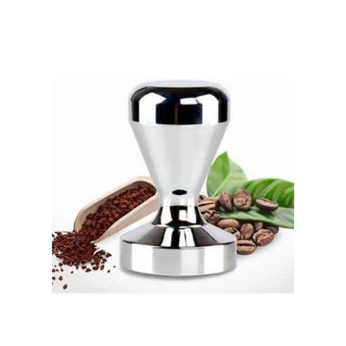 Calibrated Espresso Coffee Tamper, Premium Stainless Steel Flat Base Coffee Tamper Maker Pressure Pressed Powder Hammer , Solid Heavy Duty, Barista Style, 51mm American Convex Base Coffee Bean Press