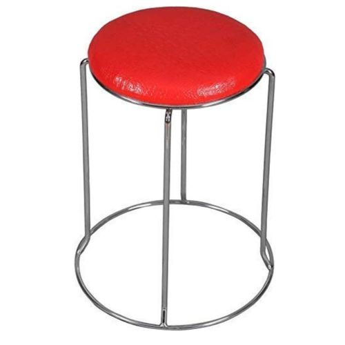 Stool With Cushion - Red Colour
