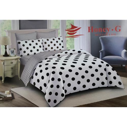 Polka Dot 4Pcs Duvet Set With 2 Pillowcases & 1 Bedsheet 5 * 6 - Multicolor