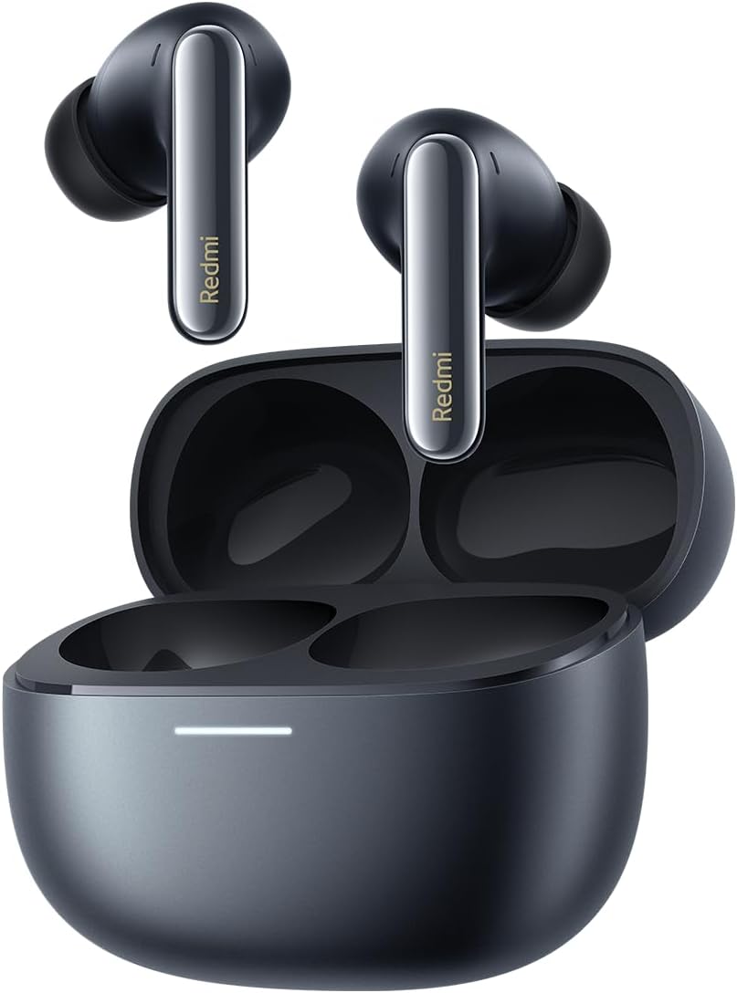 Xiaomi Redmi Buds 6 Pro, True-to-Life Audio, Hi-Res Audio with coaxial Dual Drivers, LDAC, Up to 55dB Active Noise Cancellation, Compatible with Android iPhone and Bluetooth Device (Space Black)