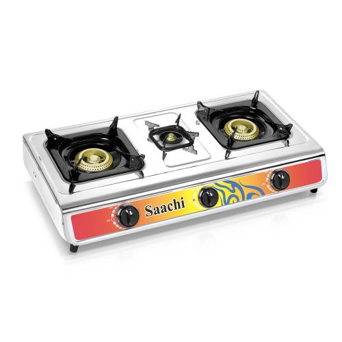 Saachi Triple Burner Gas Stove NL-GAS-5224-ST With Automatic Ignition (1YRS WRNTY)
