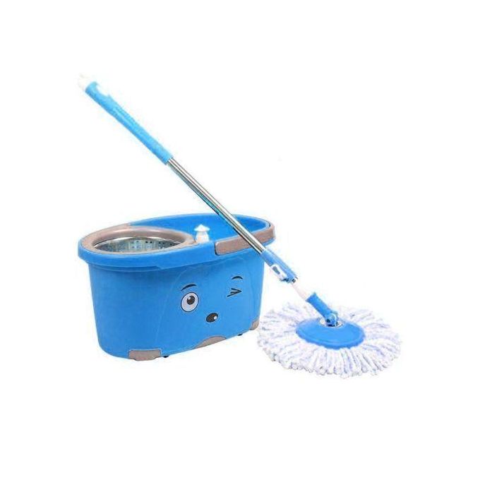 Smile mom Magic Spin Mop with Bucket Set with Easy Wheels for Best 360 Degree Floor Cleaning 2 Refill Head Microfiber Glove Kitchen Wiper