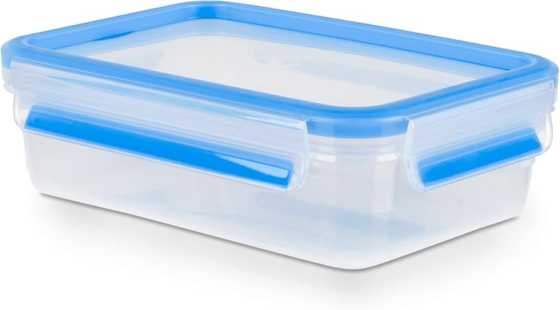 TEFAL 0.8L Rectangular Master Seal  Food Container, Leak-Proof, Microwave-Safe, BPA-Free, Dishwasher-Safe, Frost-Resistant, Blue, 2 Years Warranty, K3021812