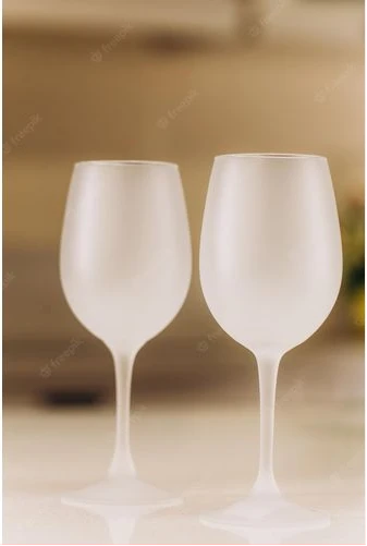 6 Pieces Of Colored Juice Wine Frosted Glass With Ice Effect - White