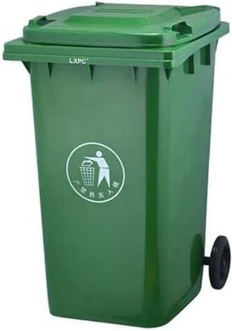 120 Litres Commercial Outdoor Large Plastic trash Dust Bin With wheel-Multicolor