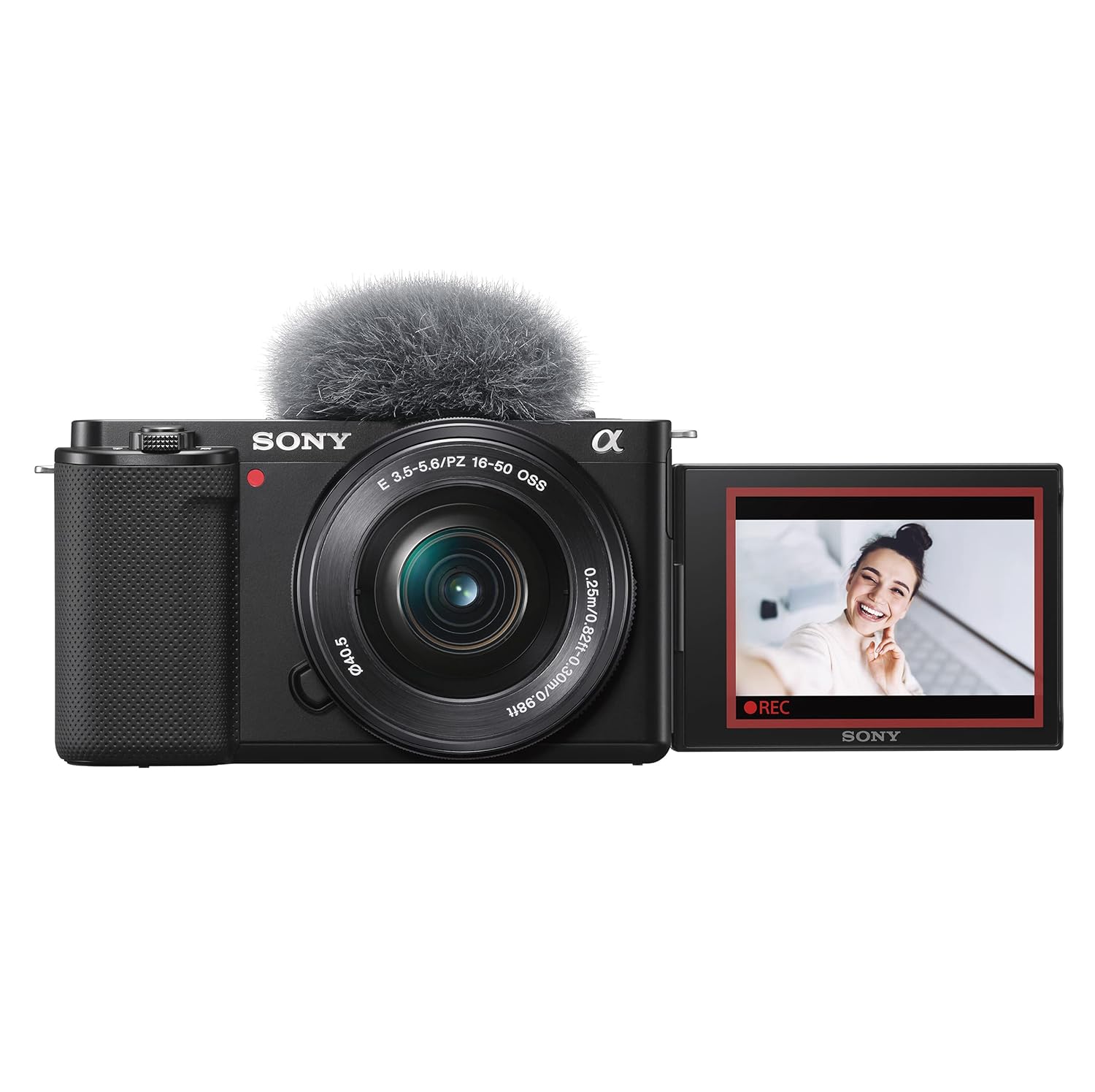 Sony Alpha ZV-E10L 24.2 Mega Pixel Interchangeable-Lens Mirrorless vlogging Optical zoom Camera with 16-50mm Lens,for Creators(APS-C Sensor,Advanced Autofocus,Clear Audio,4K Movie Recording)-Black