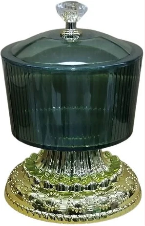 Plastic Sugar Bowl Dish Candy Pot Decor- Green