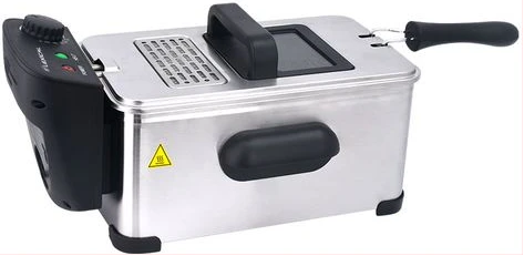 3 Litre Oil Chips Chicken Deep Fryer With Removable Bowl & Thermostat - Sliver