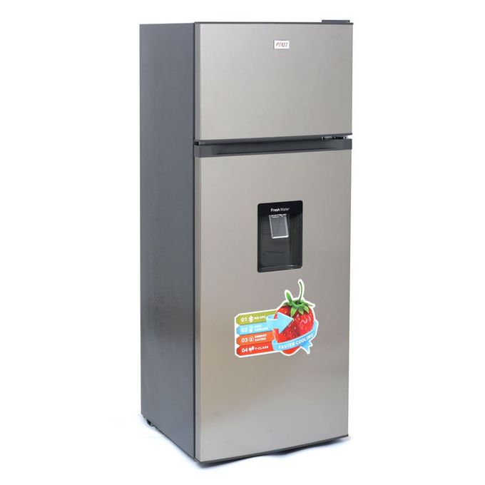 Pixel 280 Litres Double Door Defrost Refrigerator With Water Dispenser -Silver