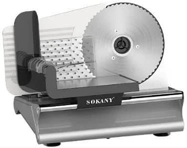 Sokany Electric Vegetable Food Slicer Machine Commercial Meat Slicer Cutting Machine- Silver