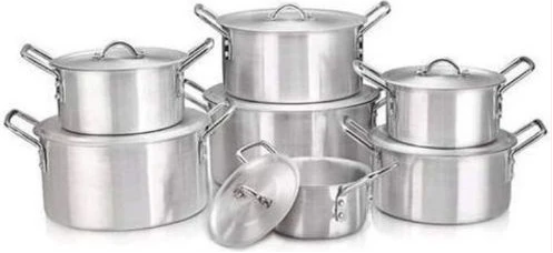 14 Pieces Of Stainless Steel Saucepans Cookware Pots- Silver