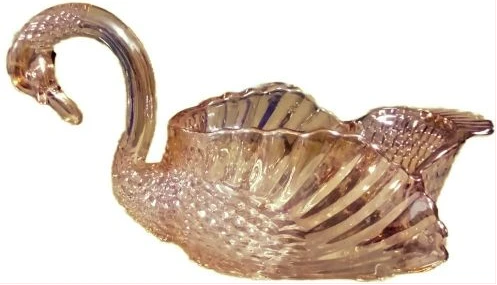 Swan Decorative Center Piece, Cookie, Candy Bowl Jar Storage-Brown