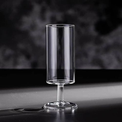 Set of 6 Plain Footed Glasses All Purpose Water Goblet Cups 500ml Drinking Short Stemware Wine Glasses, Cocktail Glasses,Vintage Glassware,Coffee Bar Accessories,Iced Coffee Cups for Cute Gifts Bevera