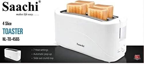 Saachi 4-Slice Toaster NL-TO-4565, WHITE