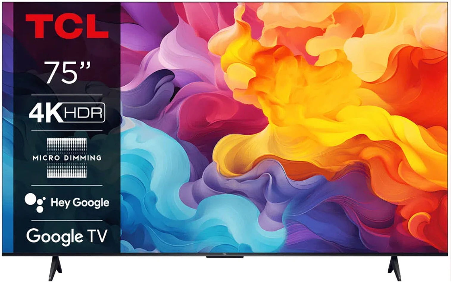 TCL 75-Inch UHD 4K HDR Google TV; Smart Android LED TV, Bluetooth, Youtube, Netflix, Prime Video, Google Play, Chromecast Built-In, With Inbuilt Free To Air Decoder - Black