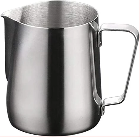 Milk Serving Cup 0.5L - Stainless Steel, Milk Jug for Coffee latte Cappuccino Mocha