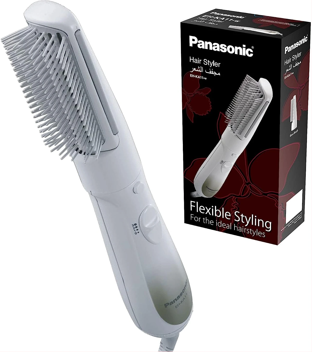 Panasonic EH-KA11 Hair Styler, Flexible Styling For The Ideal HairStyle - White