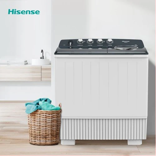 Hisense 12kg Twin Tub Washing Machine WSBE121 (Wash & Dry) - White (2YR WRTY)