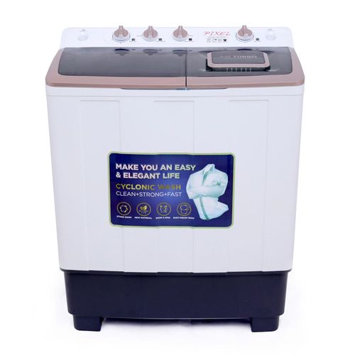 Pixel 10Kg Twin Tub Washing Machine - White, Gold